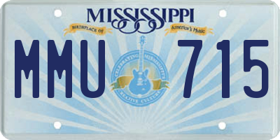 MS license plate MMU715