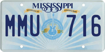 MS license plate MMU716