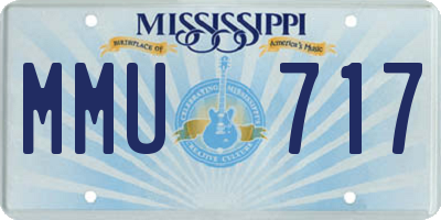 MS license plate MMU717