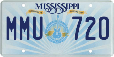 MS license plate MMU720