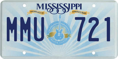 MS license plate MMU721