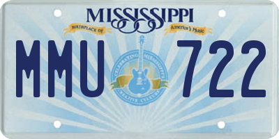 MS license plate MMU722