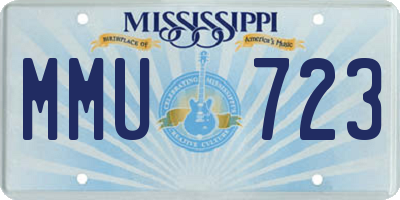 MS license plate MMU723