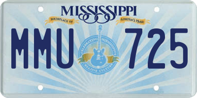 MS license plate MMU725