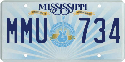 MS license plate MMU734