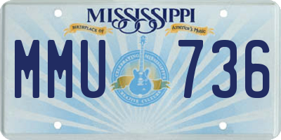 MS license plate MMU736