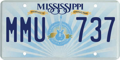 MS license plate MMU737