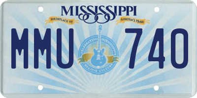 MS license plate MMU740