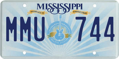 MS license plate MMU744