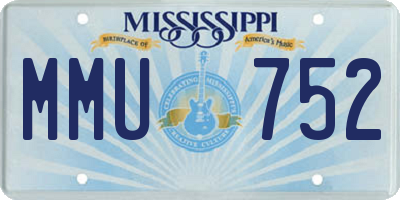 MS license plate MMU752