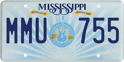 MS license plate MMU755