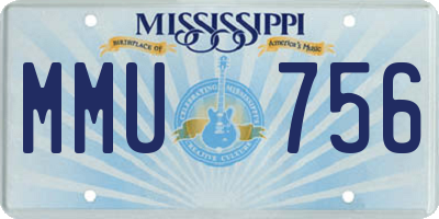 MS license plate MMU756