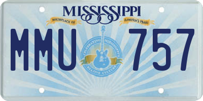 MS license plate MMU757