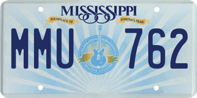 MS license plate MMU762