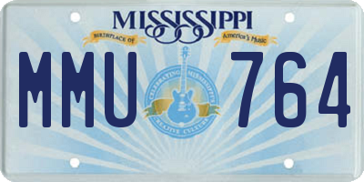 MS license plate MMU764