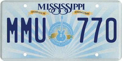 MS license plate MMU770