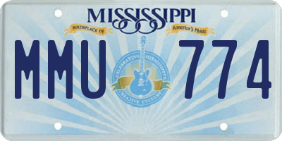 MS license plate MMU774