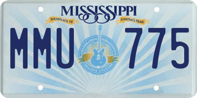 MS license plate MMU775