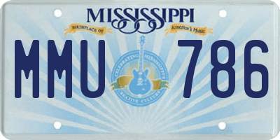 MS license plate MMU786