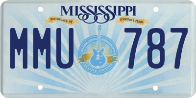 MS license plate MMU787