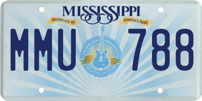 MS license plate MMU788