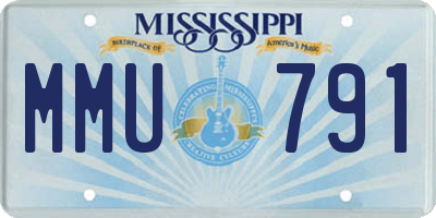 MS license plate MMU791