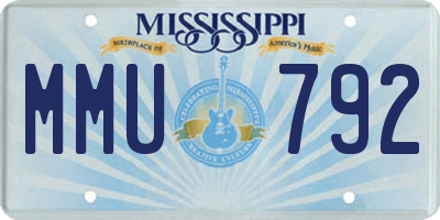 MS license plate MMU792