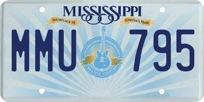 MS license plate MMU795