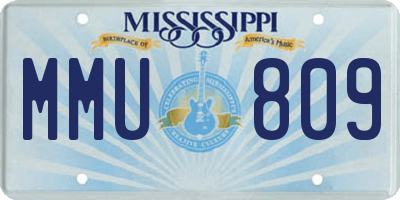 MS license plate MMU809