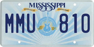 MS license plate MMU810