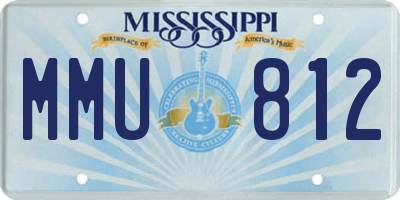MS license plate MMU812