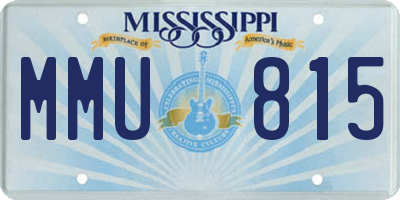MS license plate MMU815