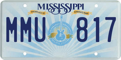 MS license plate MMU817