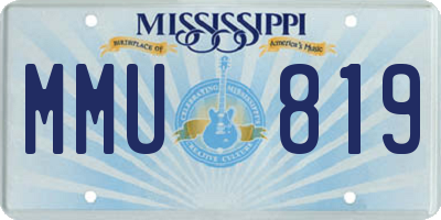MS license plate MMU819