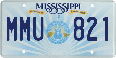 MS license plate MMU821