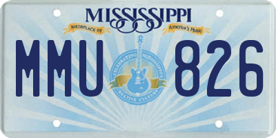 MS license plate MMU826