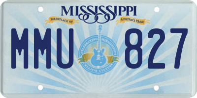MS license plate MMU827