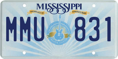 MS license plate MMU831
