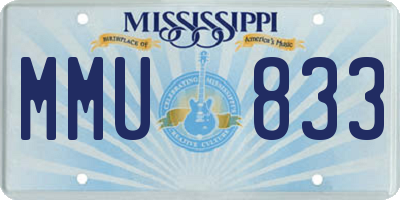 MS license plate MMU833