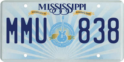 MS license plate MMU838