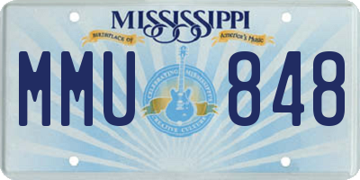 MS license plate MMU848