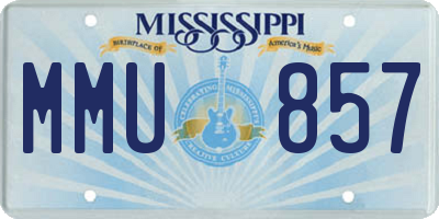 MS license plate MMU857