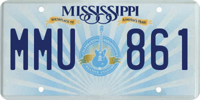 MS license plate MMU861