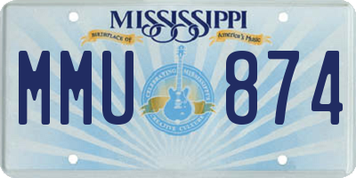 MS license plate MMU874