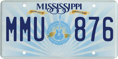 MS license plate MMU876