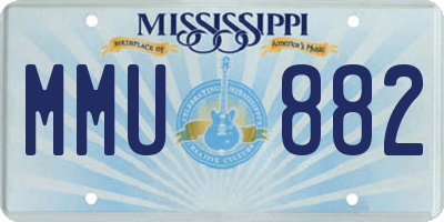 MS license plate MMU882