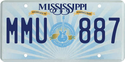 MS license plate MMU887