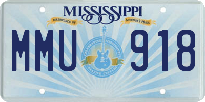 MS license plate MMU918