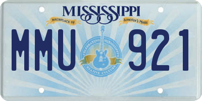 MS license plate MMU921