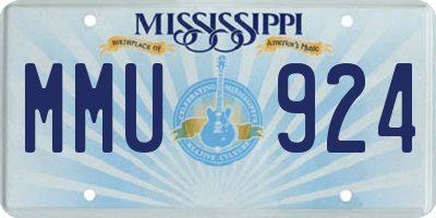 MS license plate MMU924